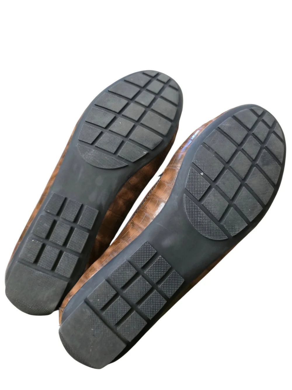 Vaneli Women’s Brown Croc-Embossed Leather Alanna Loafers Sz 7N